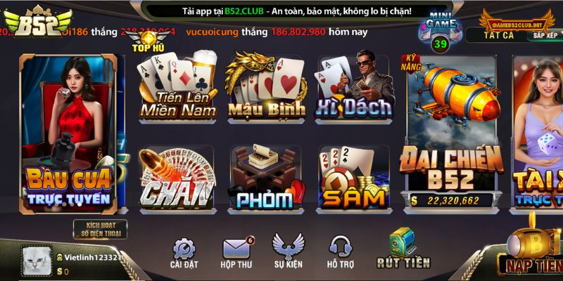 Các thông tin sơ lược về game bài tiến lên miền nam B52 Club